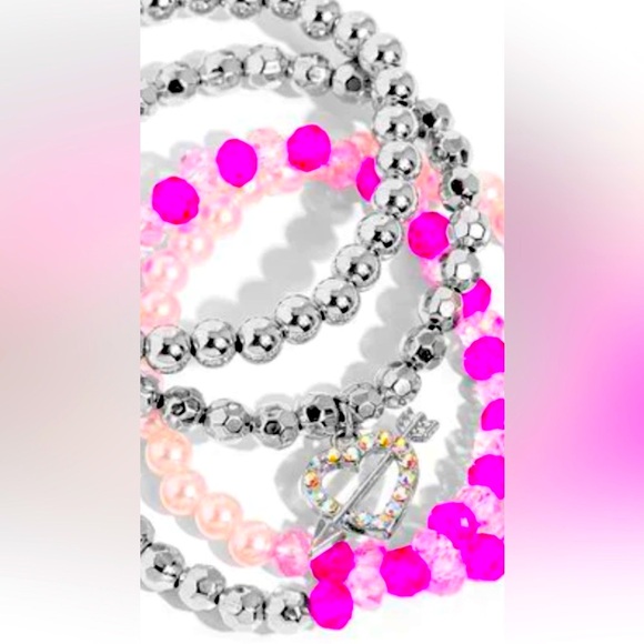 Paparazzi Jewelry - 🩷💞🩷  “HEART-STRUCK HAUTE” MULTI STRETCH BRACELET ~ PAPARAZZI❗️4 in 1❗️🩷💞🩷